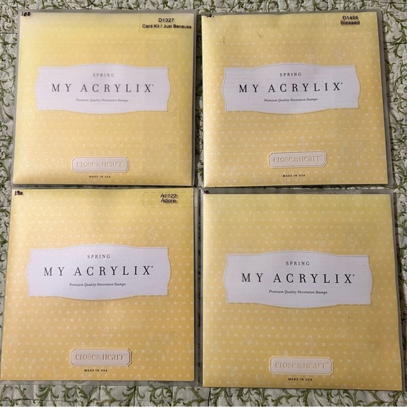 Close to my Heart Sping Stamp Collection Set of 4 - Picture 2 of 10